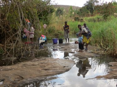 Open waterbron in Malawi