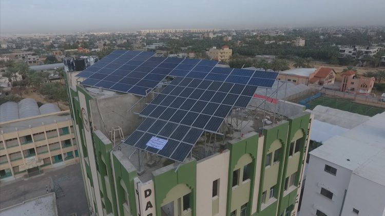 Zonnepanelen ziekenhuis Gaza