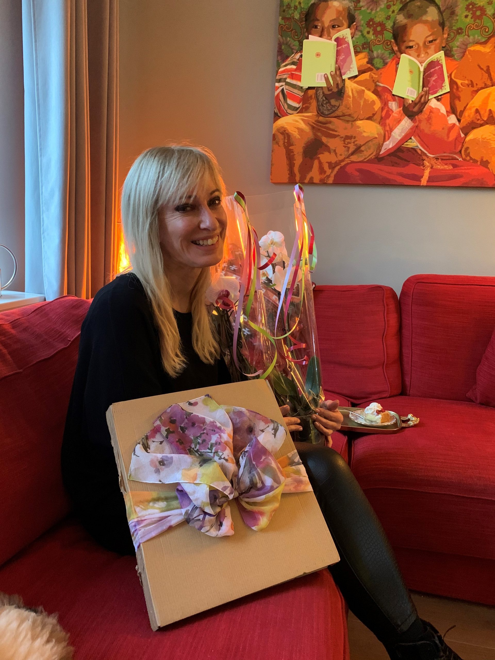 Johanne van Dijk bij haar afscheid.