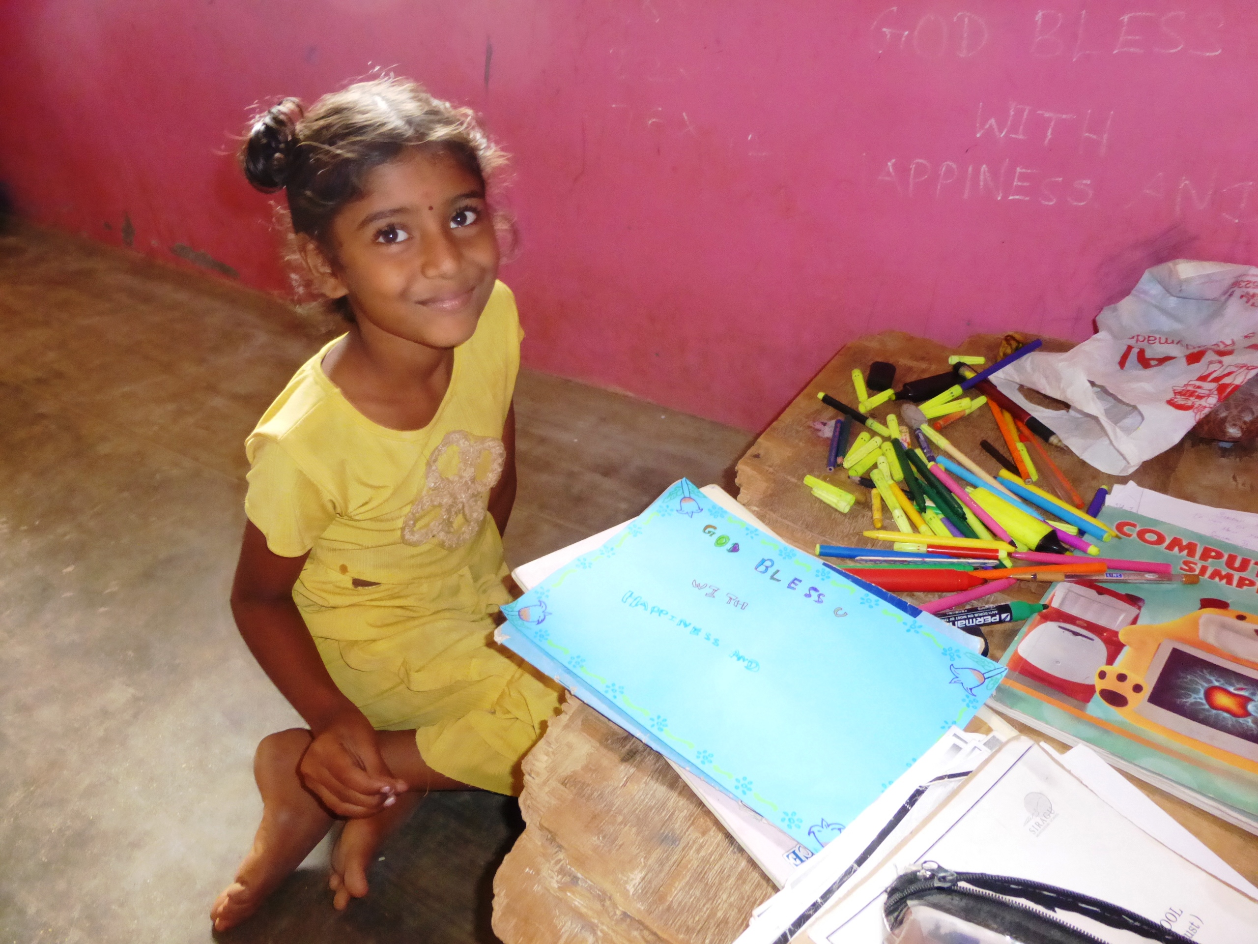 Meisje in school in India