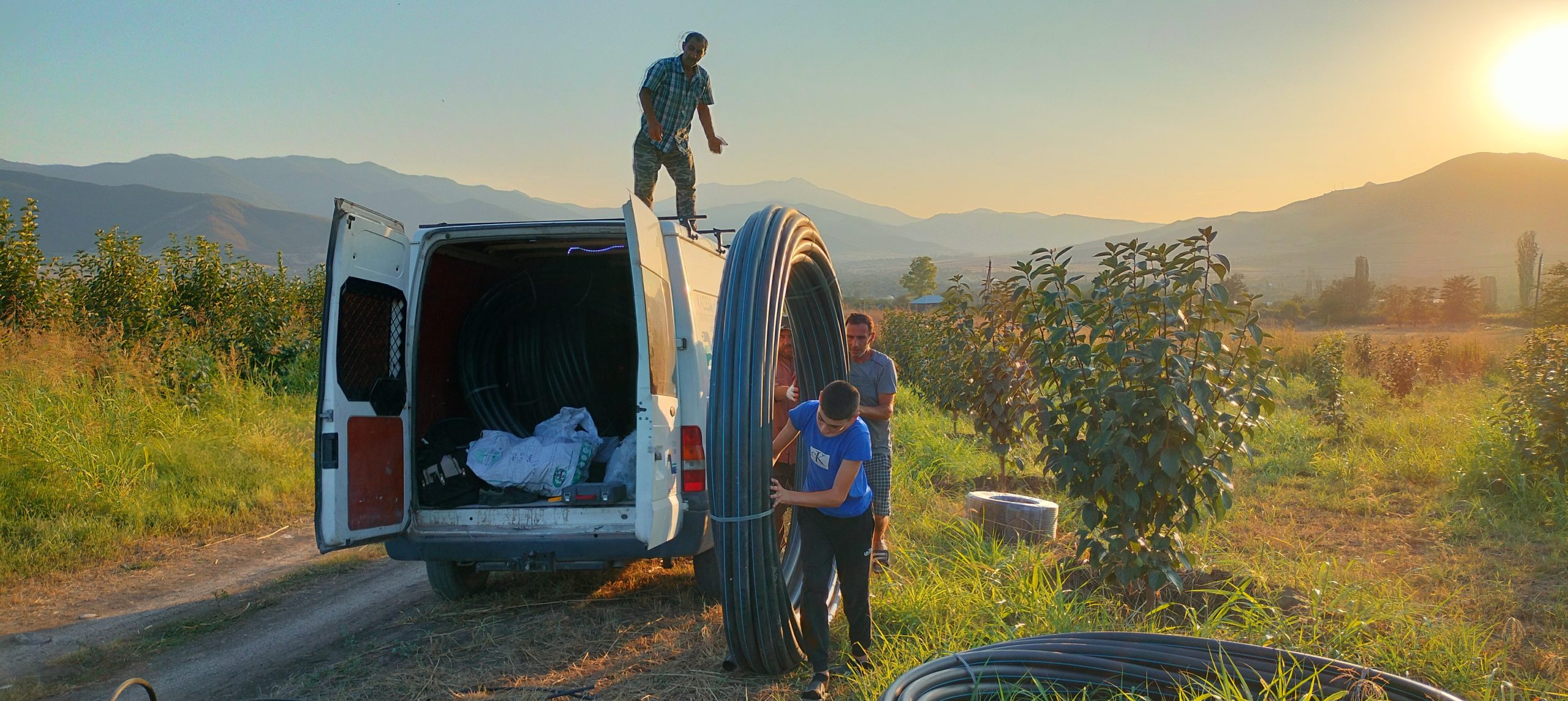 Gebroken waterleidingen in Armenië